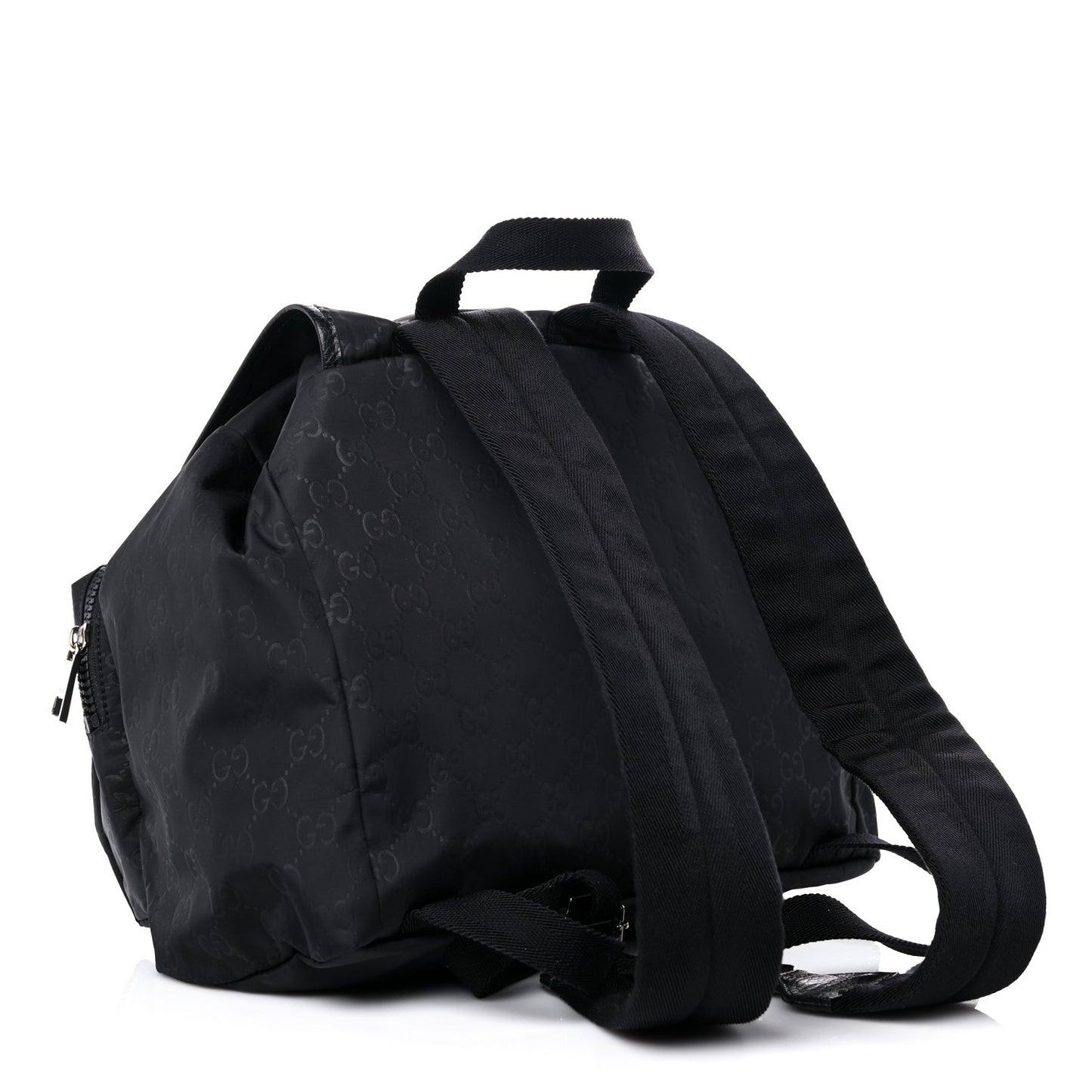 Nylon Monogram Medium Light Single Buckle Backpack Black