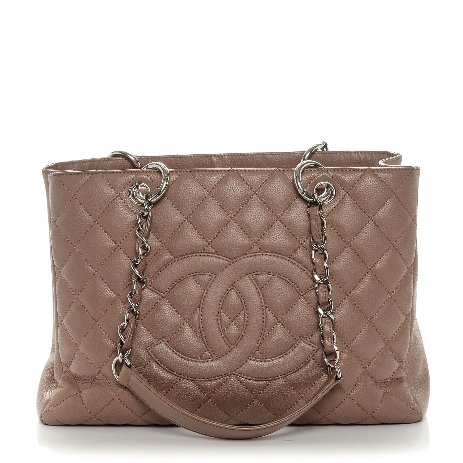 Chanel Caviar Quilted Grand Shopping Tote GST Taupe 1 of 8
