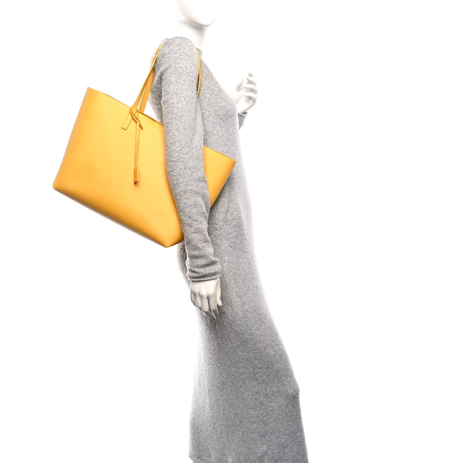 Saint Laurent Calfskin Large Shopping Tote Wheat 2 of 14