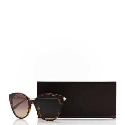 Fendi Metal Baguette Cat Eye Sunglasses FE400471 Havana 7 of 7