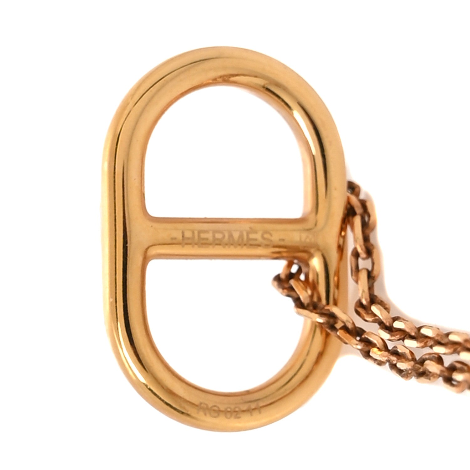 Hermes Swift O'Maillon Pendant Necklace Bleu Lin 5 of 6