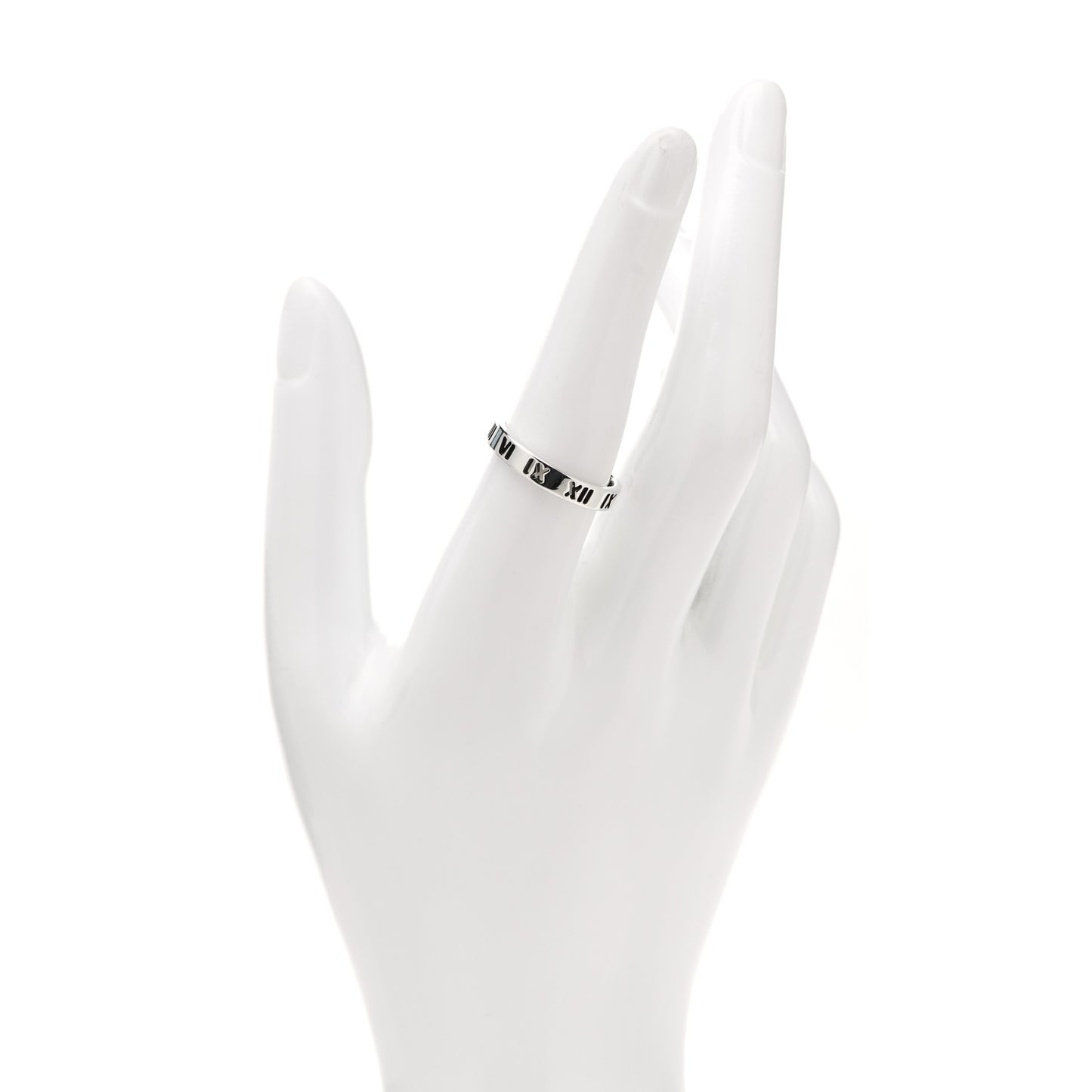 Sterling Silver Narrow Atlas Pierced Ring 56 7.5