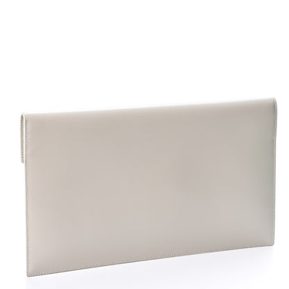 Saint Laurent Grain De Poudre Uptown Pouch Blanc Vintage 2 of 9