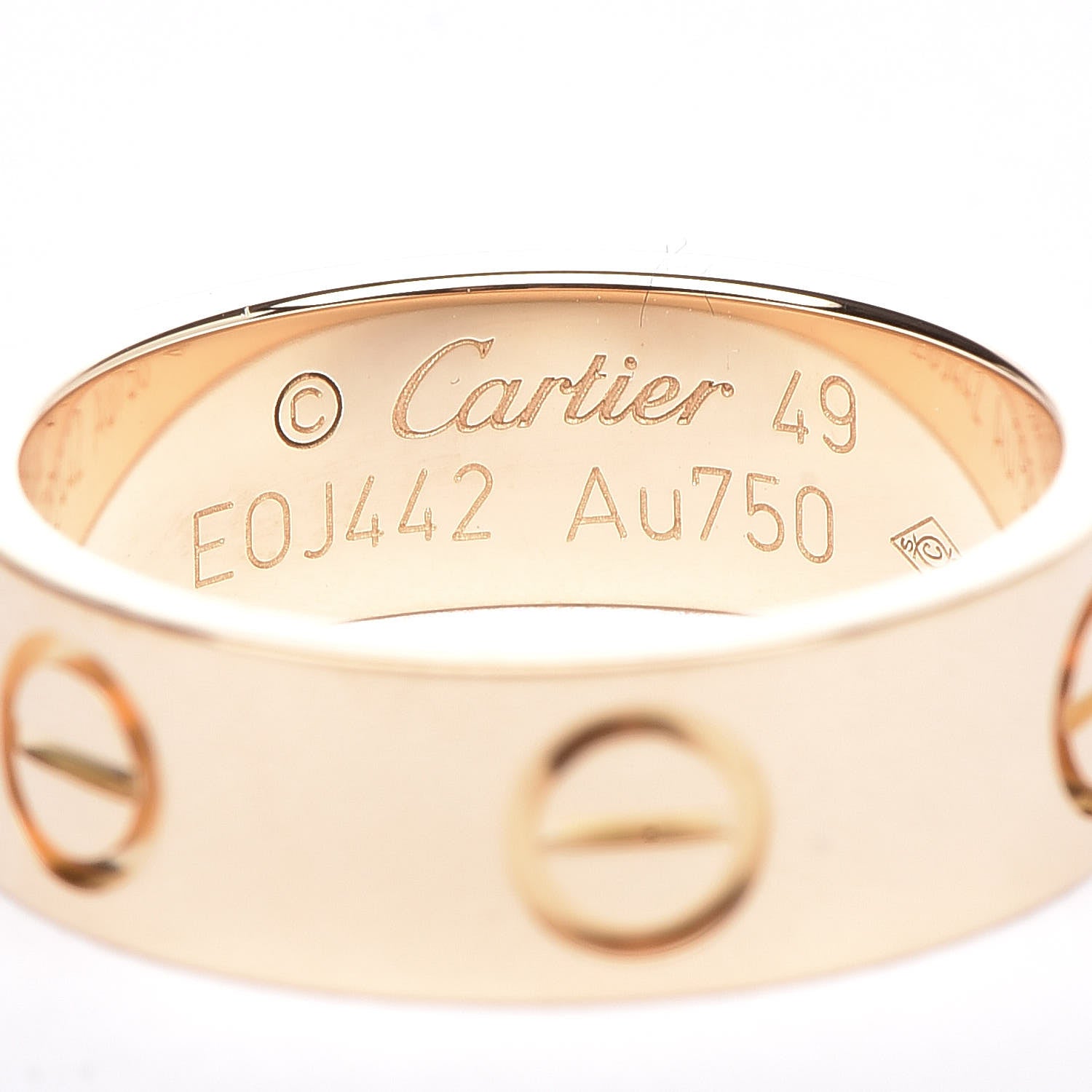 Cartier 18K Yellow Gold 5.5mm LOVE Ring 49 4.75 4 of 5