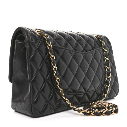 Chanel Lambskin Quilted Medium Double Flap Black 3 of 11