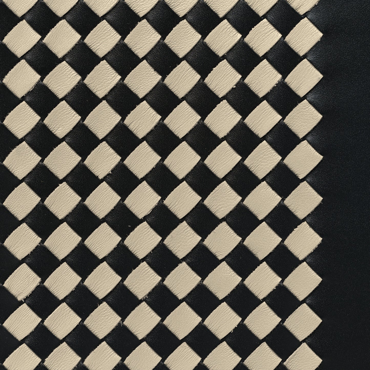 Nappa Intrecciato Notebook Cover Black White