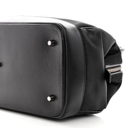 Prada Tessuto Nylon Soft Calfskin Shoulder Bag Black 10 of 10
