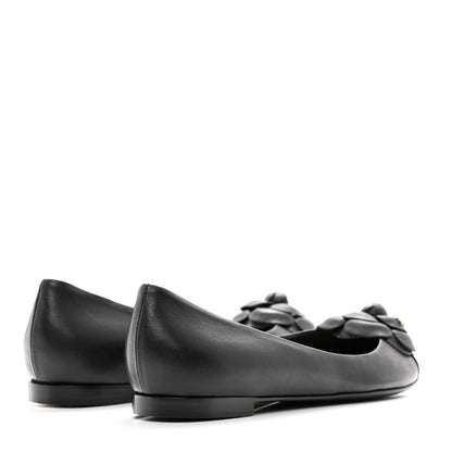 Chanel Lambskin Camellia Ballerina Flats 37 Black 4 of 9