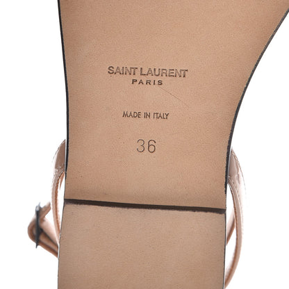 Saint Laurent Patent Calfskin Nu Pieds 05 Thong Sandals 36 Nude 6 of 10