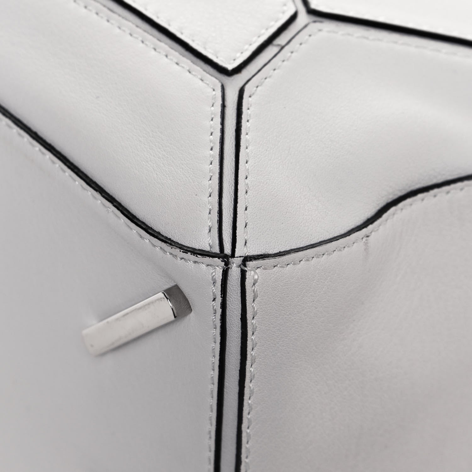 Loewe Calfskin Medium Puzzle Bag White 8 of 15