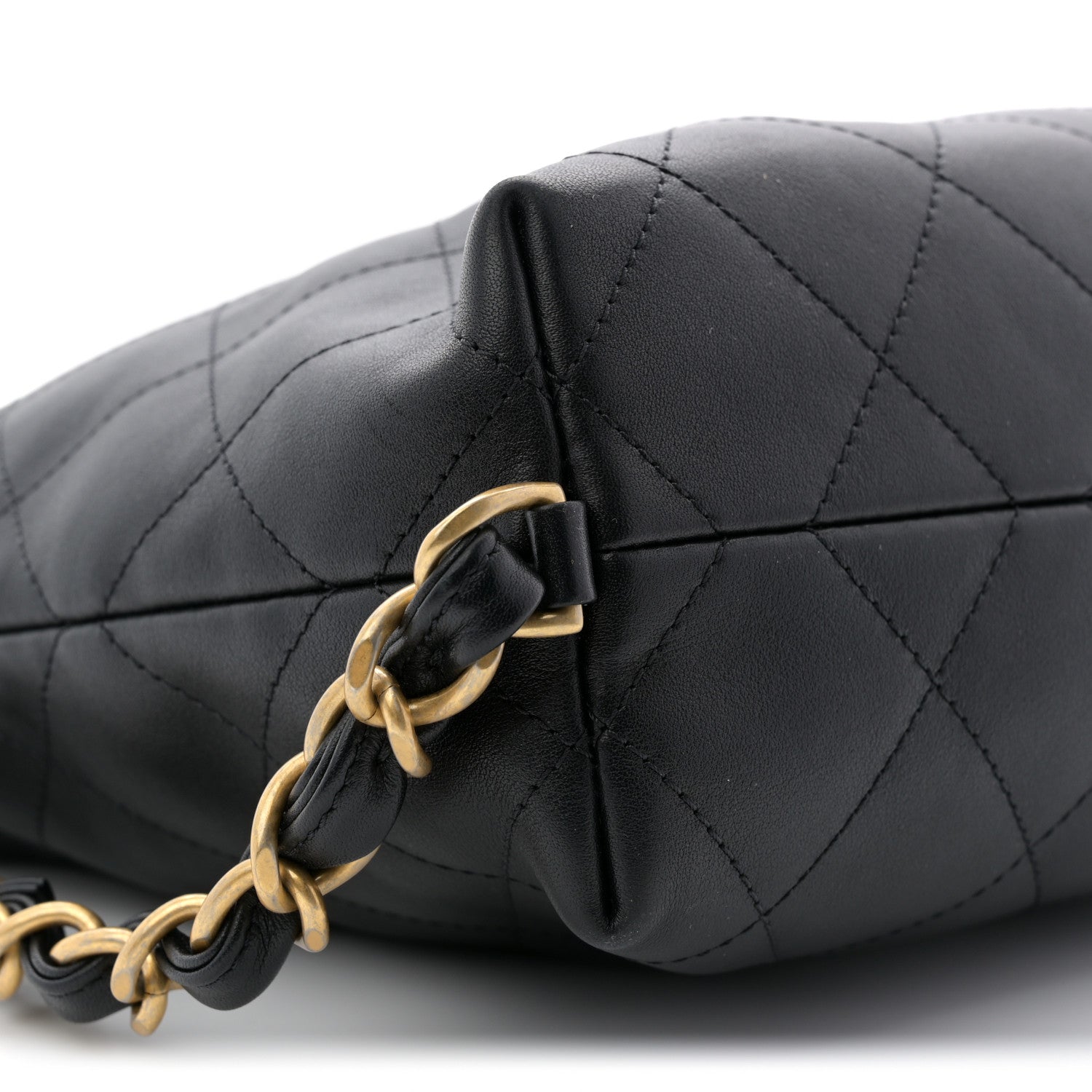 Chanel Calfskin Quilted Convertible CC Chain Hobo Black 16 of 19