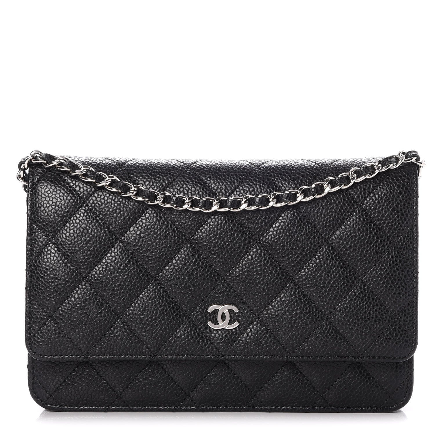 Chanel Caviar Quilted Wallet On Chain WOC Black 1 of 8