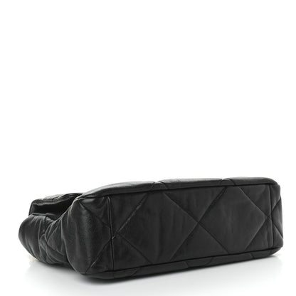 Chanel Goatskin Quilted Large Chanel 19 Flap Black 4 of 10
