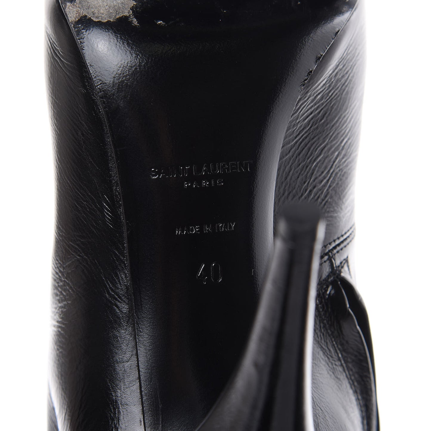 Shiny Calfskin Fetish Lace Up Ankle Boots 40 Black