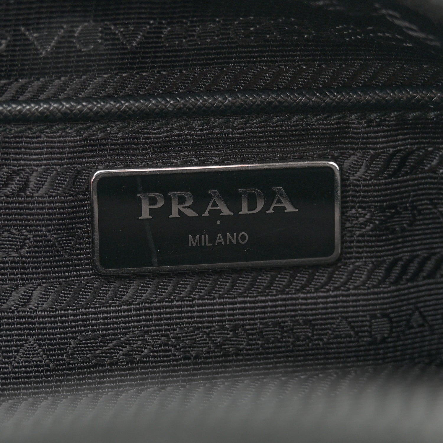 Prada Tessuto Nylon Saffiano Double Buckle Messenger Shoulder Bag Black 6 of 9