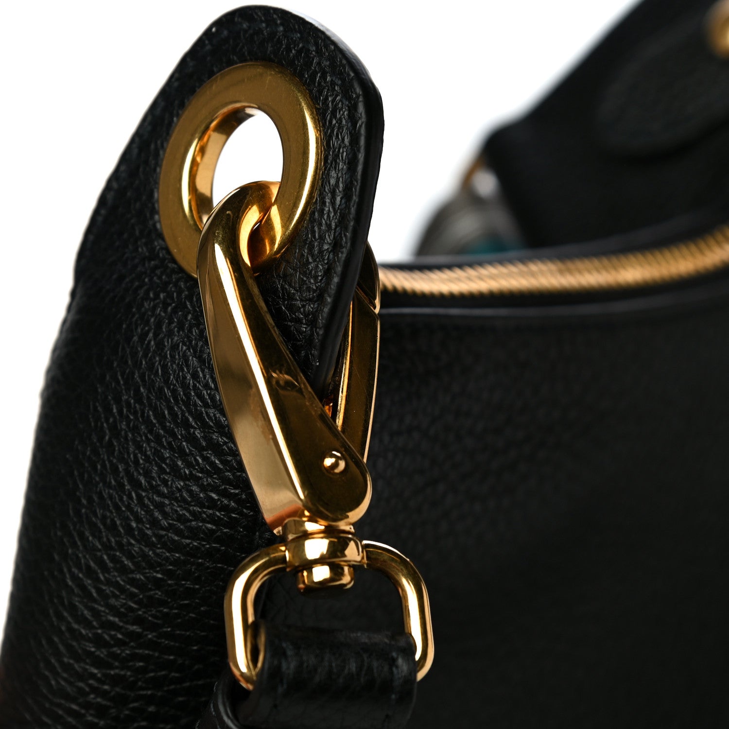 Prada Vitello Phenix Zippered Messenger Hobo Black 11 of 12