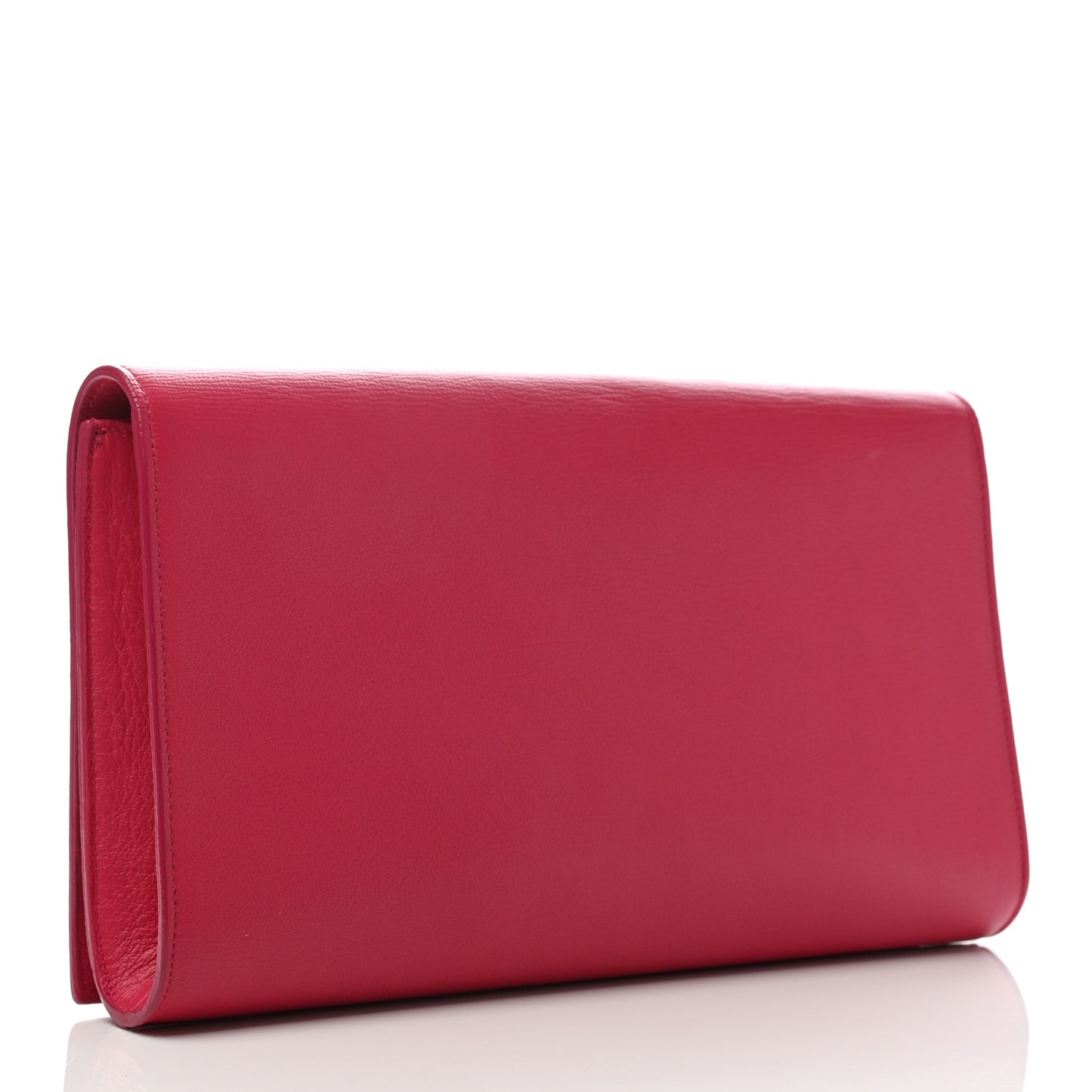 Calfskin Monogram Large Belle De Jour Clutch Lipstick Fuchsia