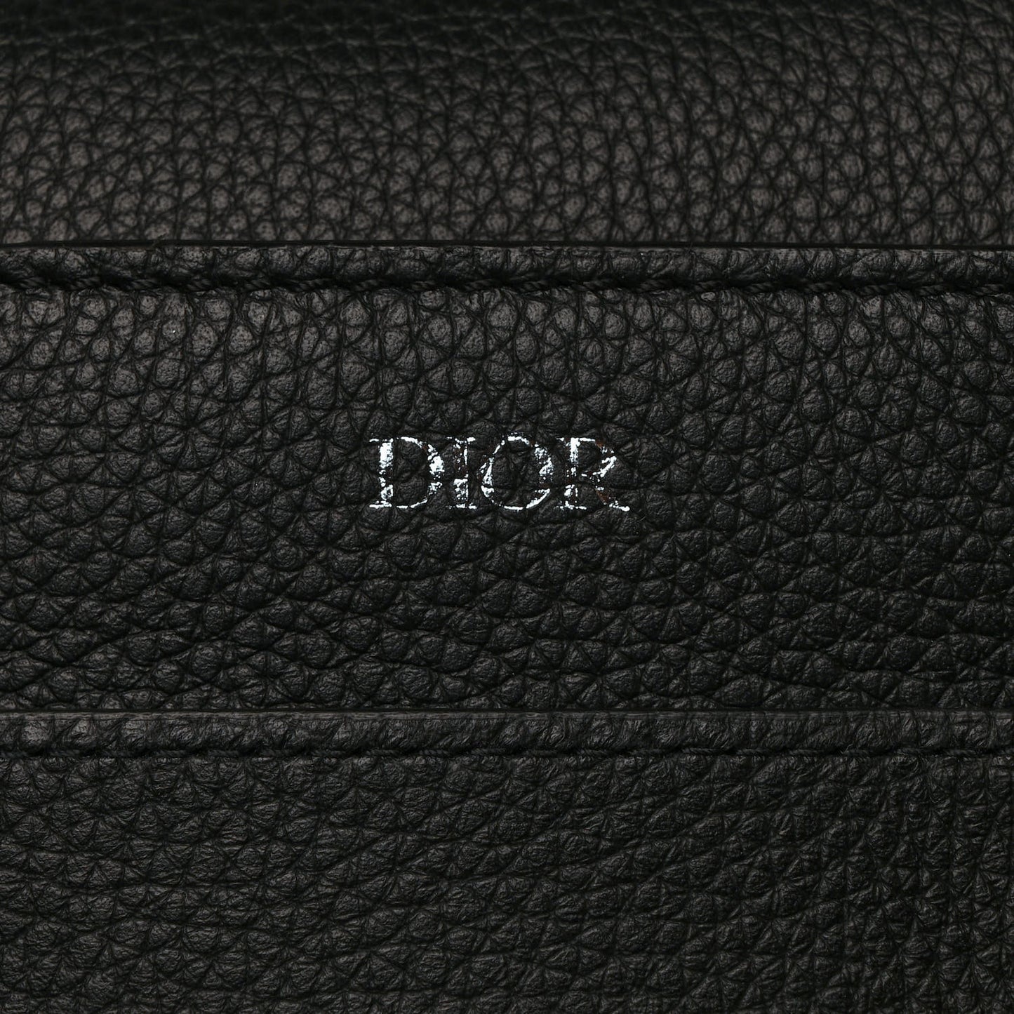 Grained Calfskin Saddle Pouch Belt Bag Black