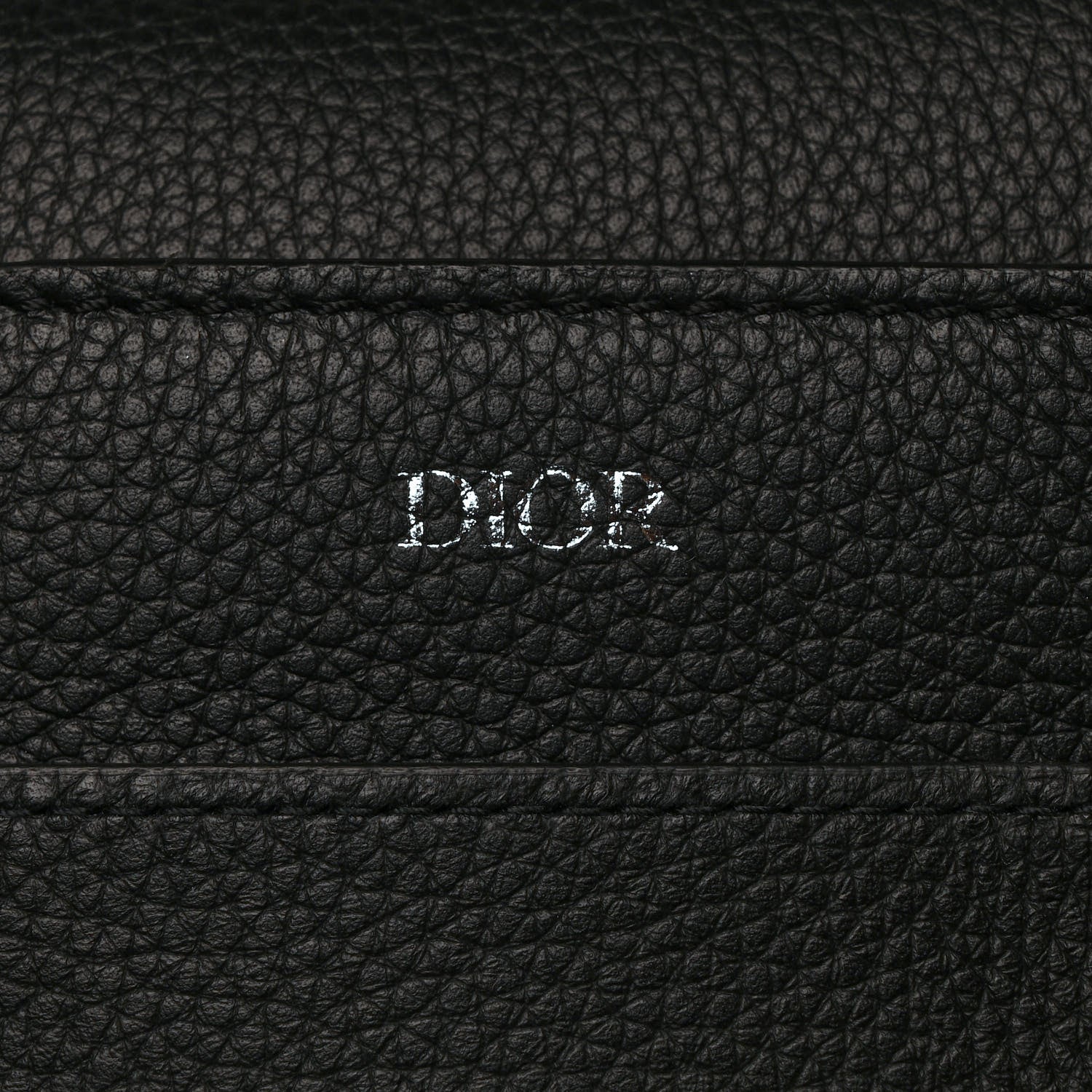 Christian Dior Grained Calfskin Saddle Pouch Belt Bag Black 9 of 9