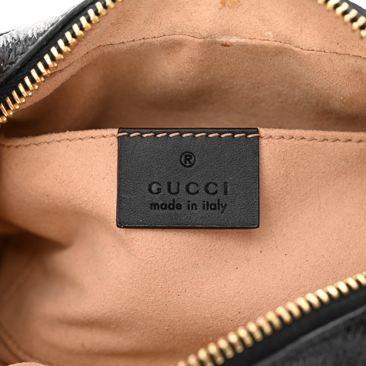 Gucci Suede Patent Web Mini Ophidia Shoulder Bag Black 6 of 14