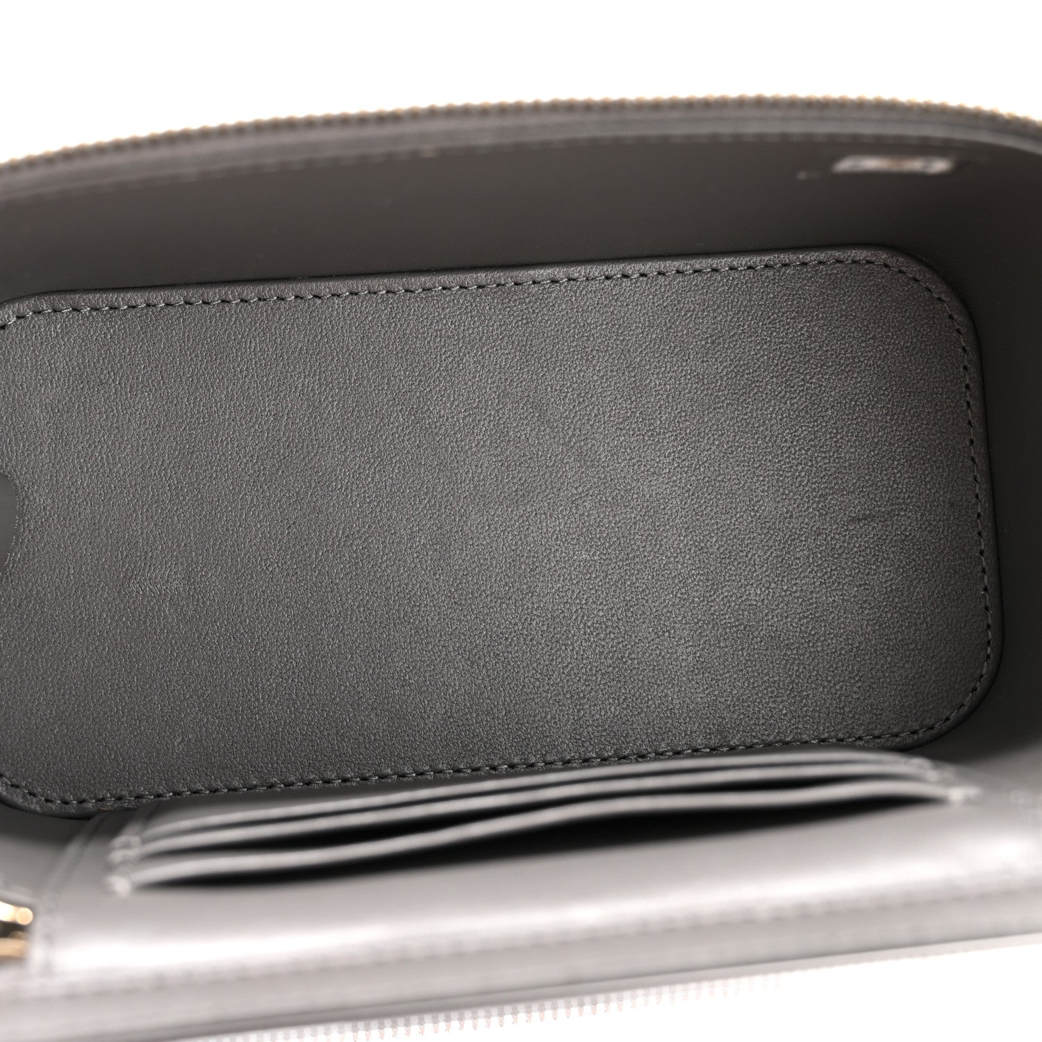 Chanel Lambskin Quilted Small Top Handle Vanity Case With Chain Dark Grey 5 of 12