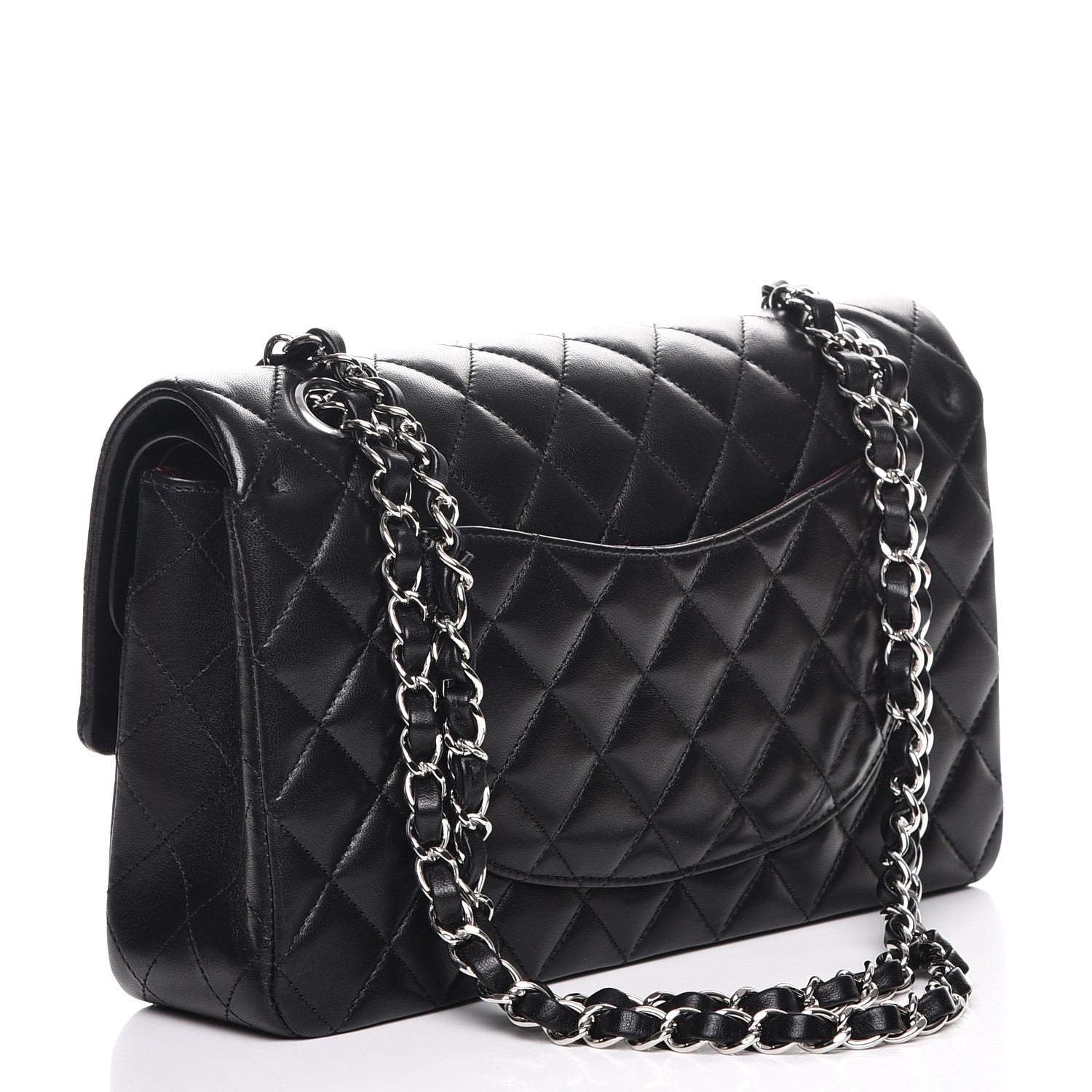 Chanel Lambskin Quilted Medium Double Flap Black 3 of 8