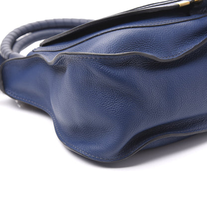 Chloe Calfskin Medium Marcie Satchel Royal Navy 7 of 9