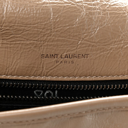 Saint Laurent Crinkled Calfskin Matelasse Monogram Medium Niki Chain Satchel Light Taupe 8 of 11