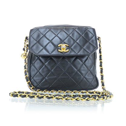 Chanel Lambskin Quilted Flap Bag Black GHW 1 of 9