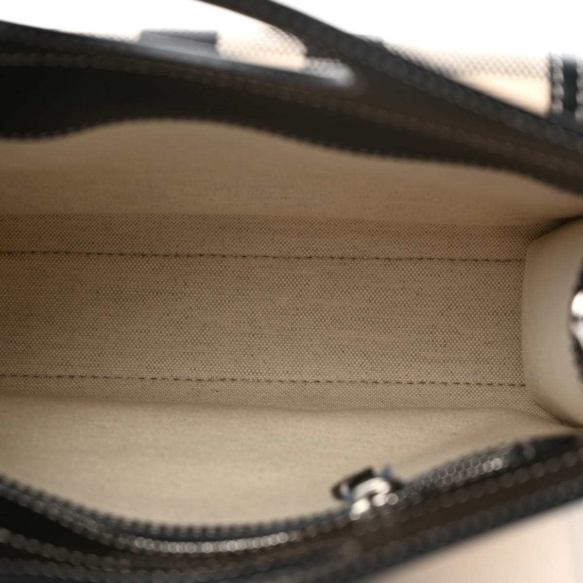 Smooth Calfskin Archive Canvas Check Mini Pocket Bag Butter Beige Black