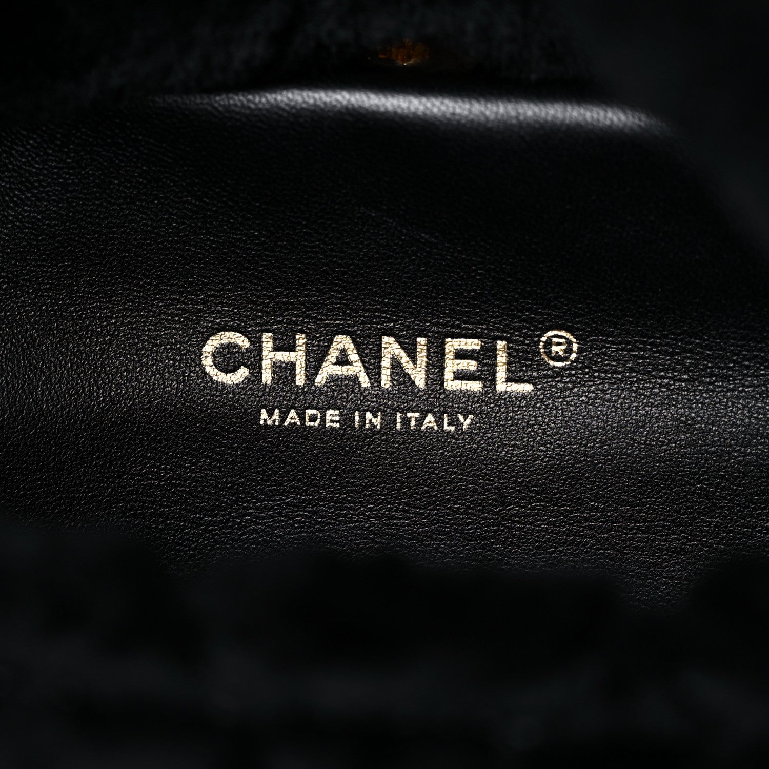 Chanel Lambskin Shearling Quilted CC Backpack Black 6 of 10