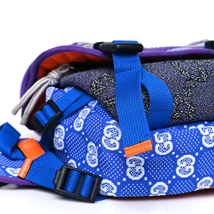 Gucci Jersey GG Monogram All Over Sporty Flap Backpack Blue Multicolor 8 of 9
