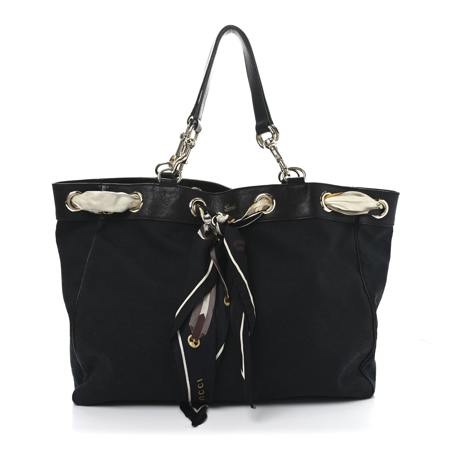 Gucci Monogram Large Positano Tote Black 1 of 10