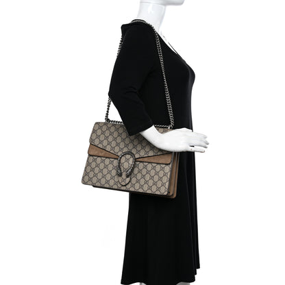 Gucci GG Supreme Monogram Medium Dionysus Shoulder Bag Taupe 2 of 13