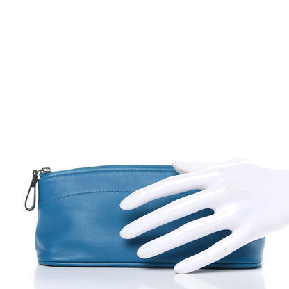 Hermes Lambskin Swift Tohubohu Pouch PM Bleu Izmir Bleu de Malte 2 of 8