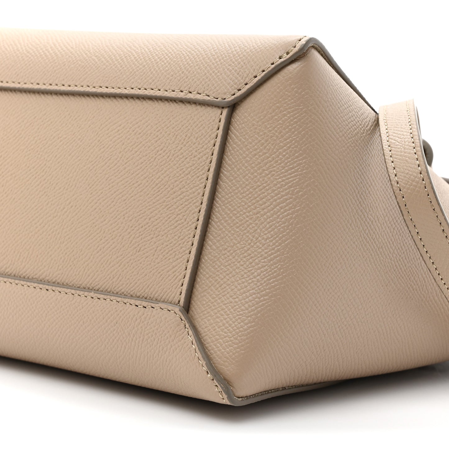 Grained Calfskin Micro Belt Bag Light Taupe
