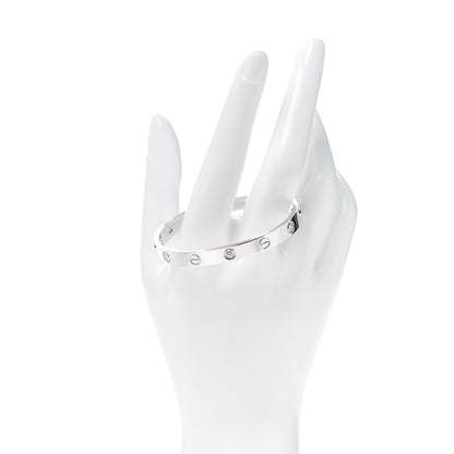 Cartier 18K White Gold 6 Diamond LOVE Bracelet 16 2 of 6