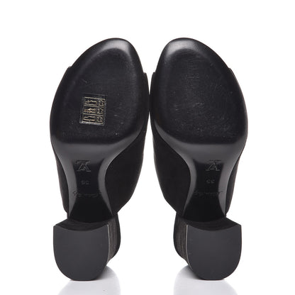 Louis Vuitton Suede Bahiana Mules 35 Black 5 of 8