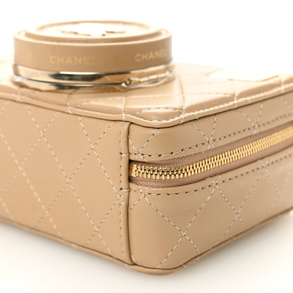 Chanel Lambskin Quilted Coco Click Bag Dark Beige 10 of 11