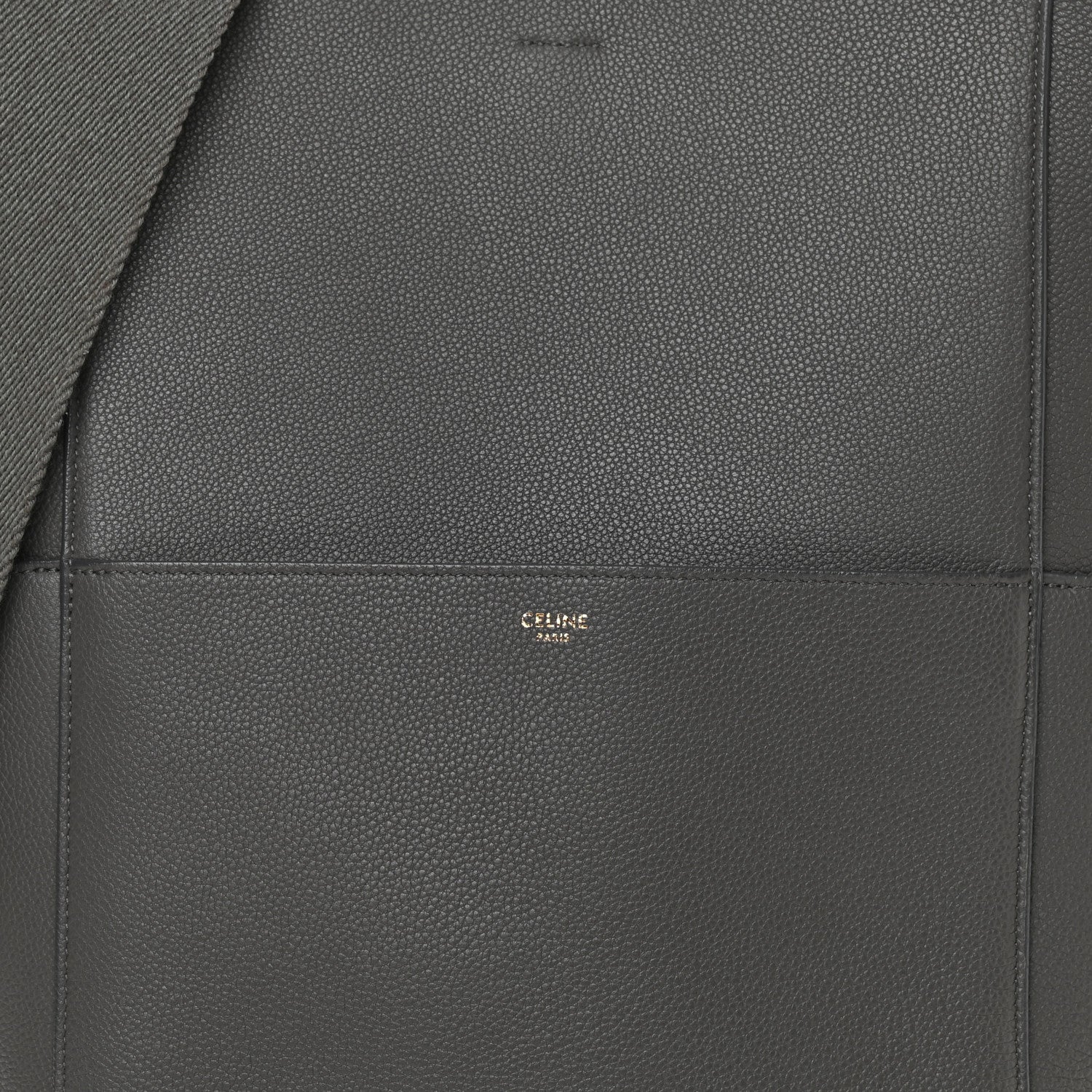 Celine Soft Grained Calfskin Sangle Bucket Bag Grey 9 of 16
