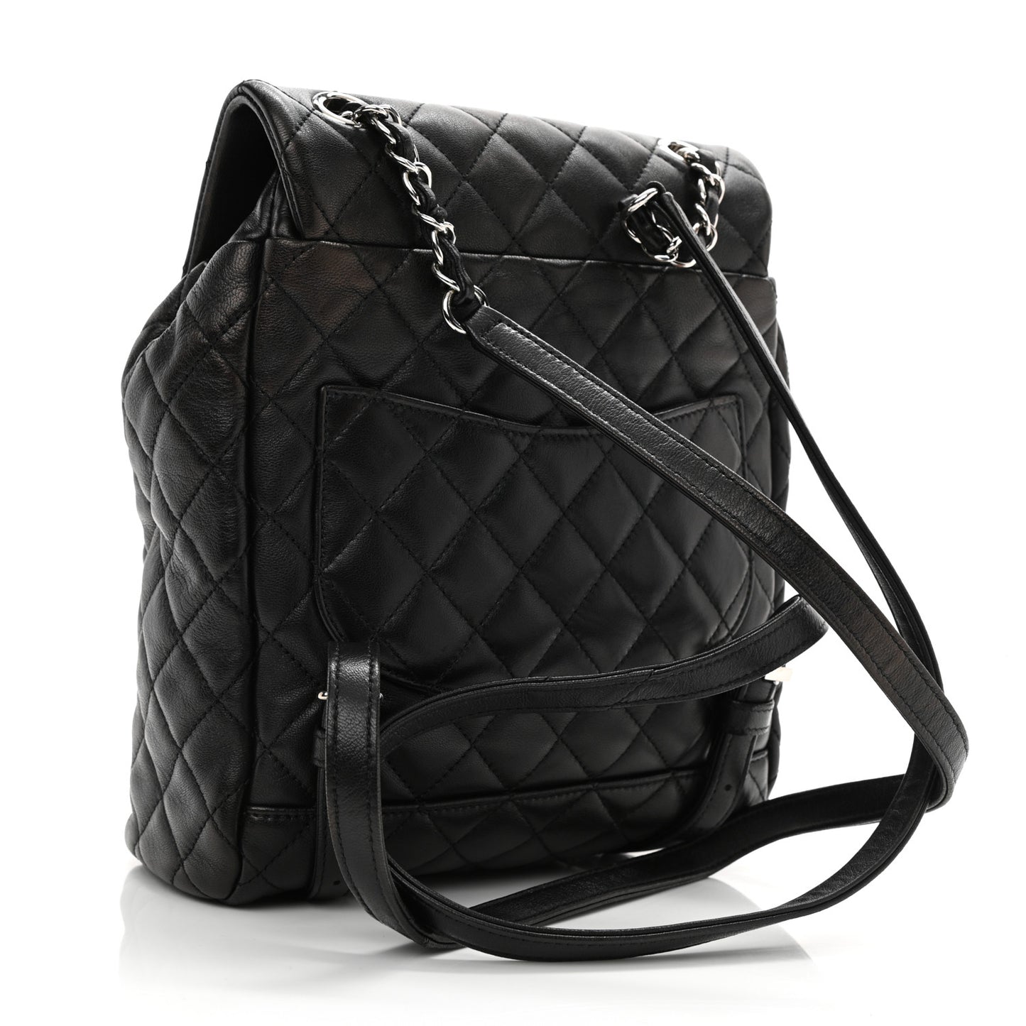 Calfskin Quilted Small Urban Spirit Backpack Black