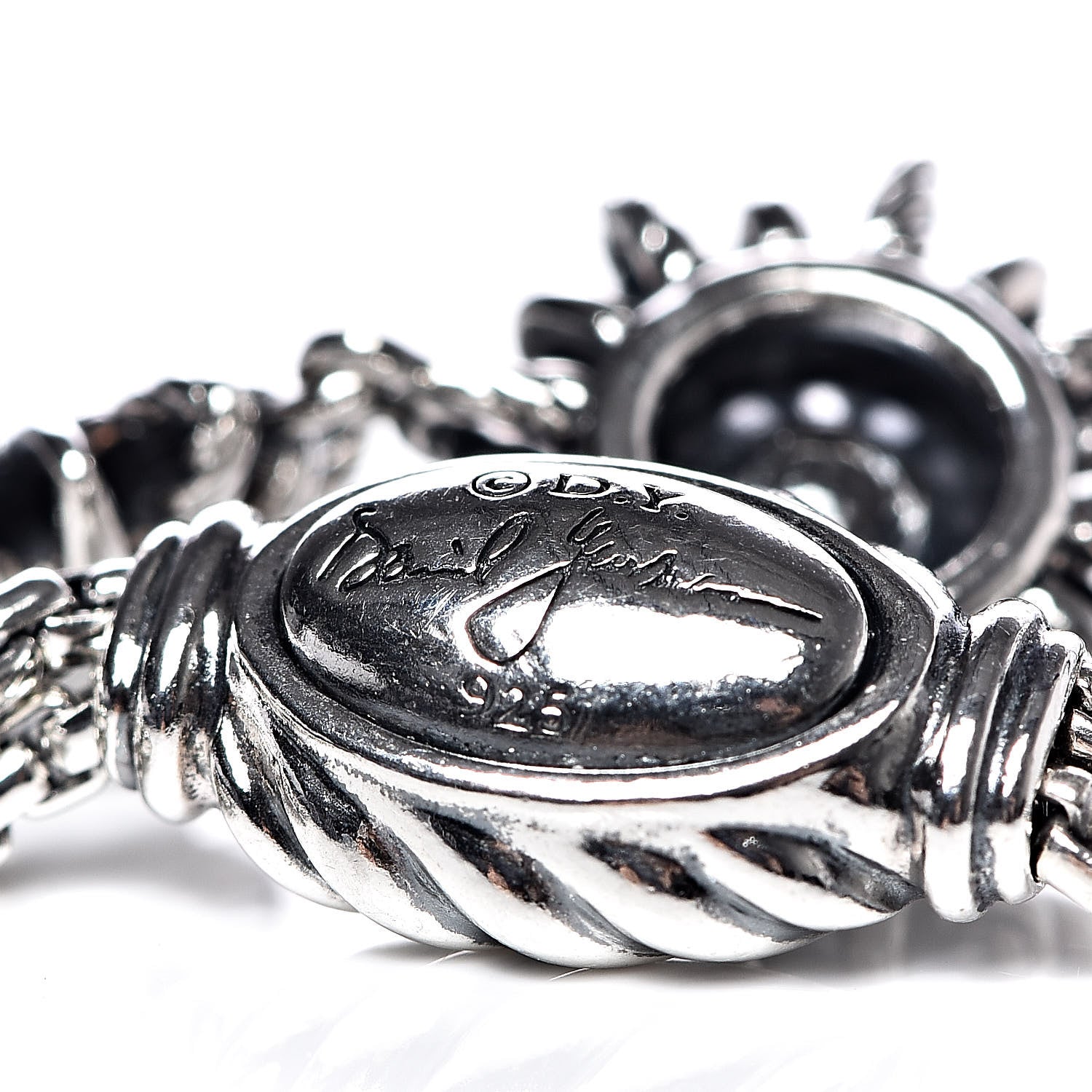 David Yurman Sterling Silver Pearl Starburst Bracelet 4 of 4