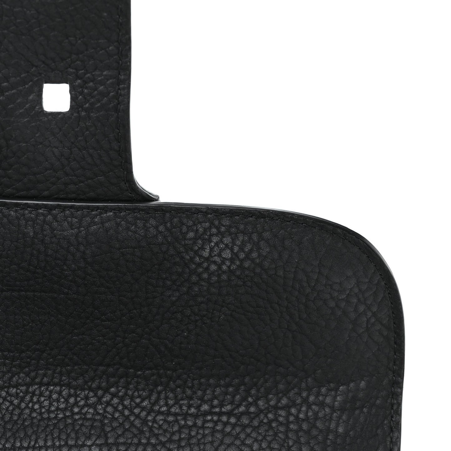 Crispy Calfskin Tribal Stitch Mini Brillant Satchel Black Bronze