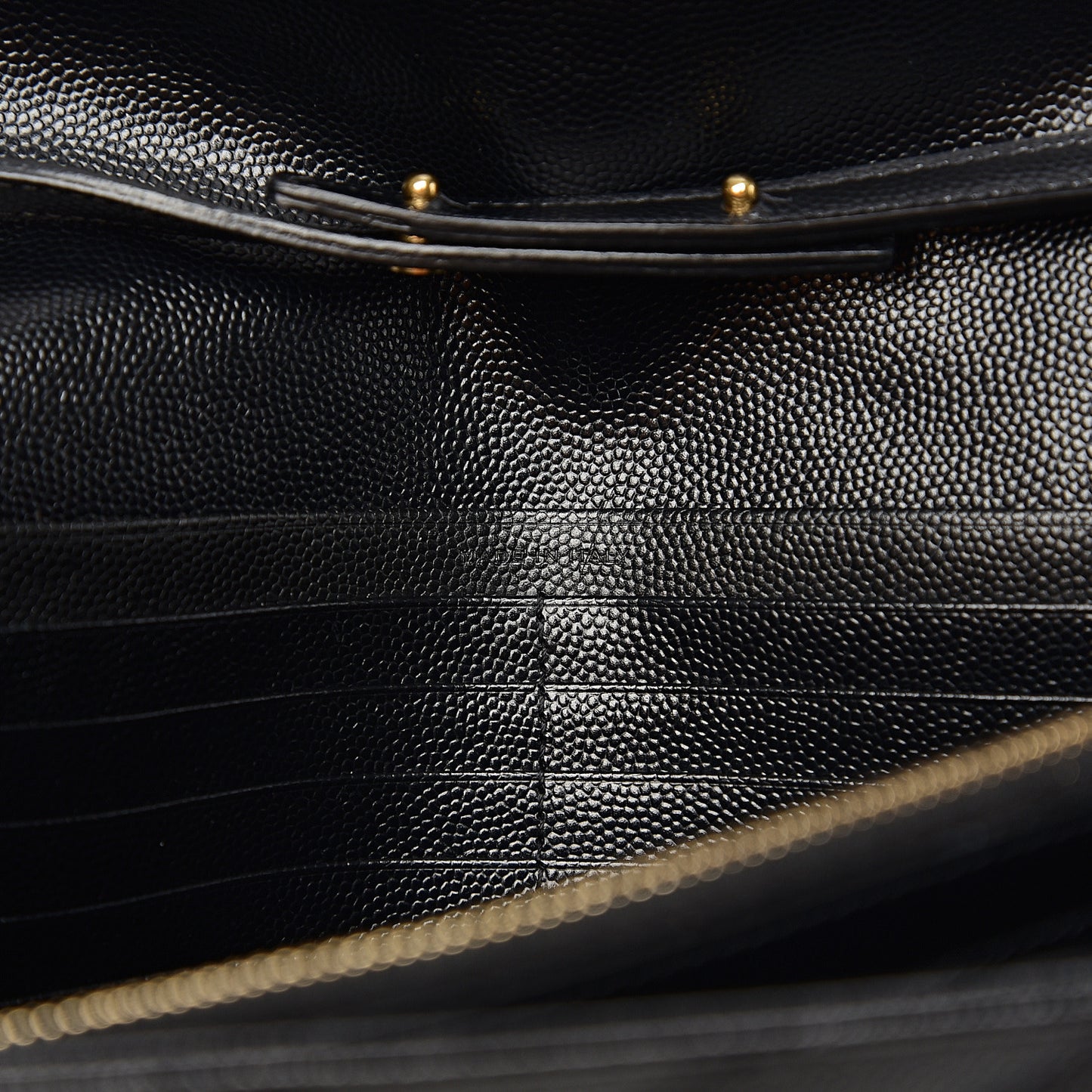 Grain De Poudre Matelasse Chevron Monogram Chain Wallet Black