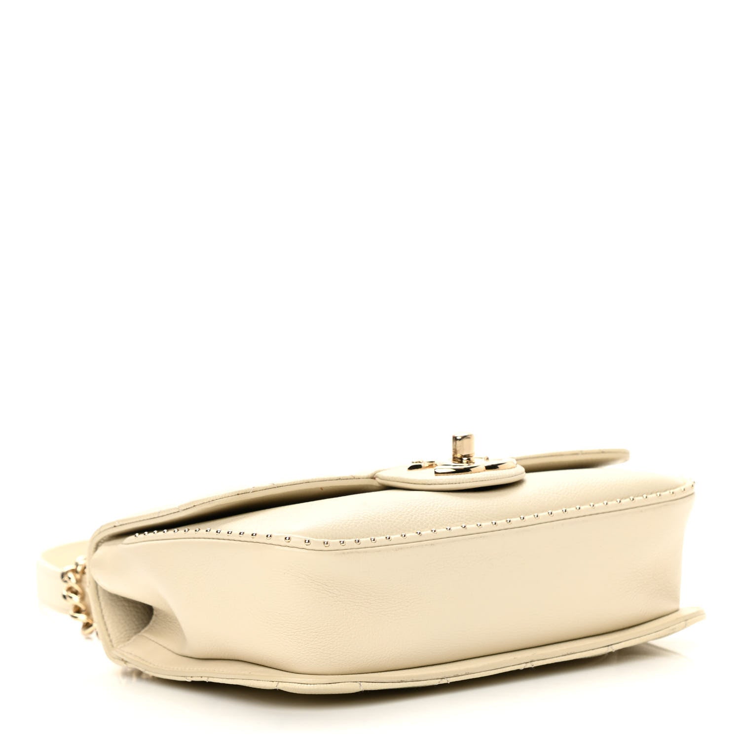 Chanel Caviar Quilted Small Studded Flap Off White 4 of 14