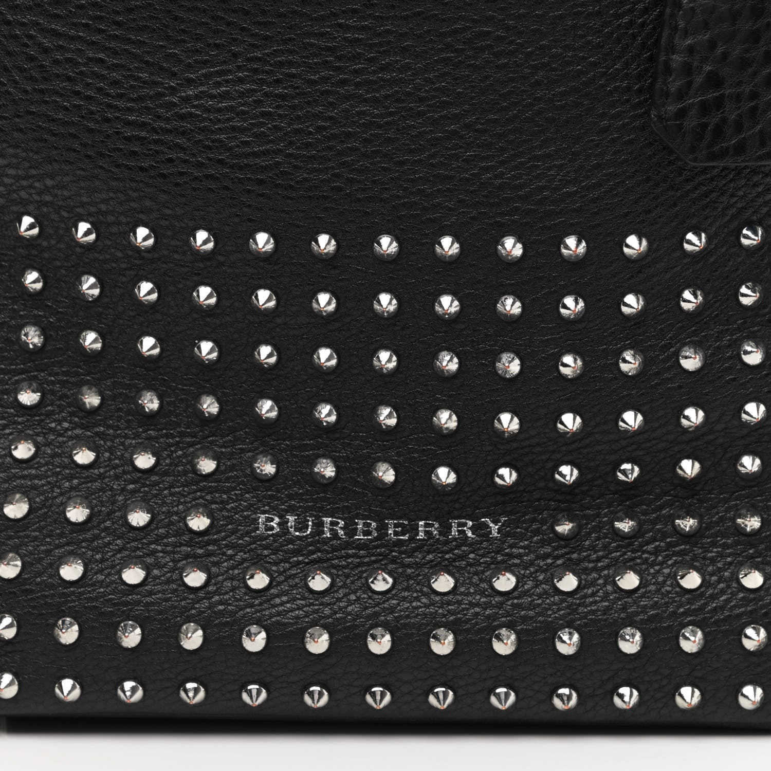 Burberry Calfskin Studded Medium Susanna Hobo Black 7 of 9
