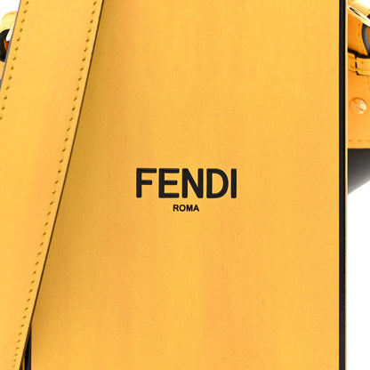 Fendi Vitello Fluffy Logo Vertical Box Yellow Box Black 8 of 10
