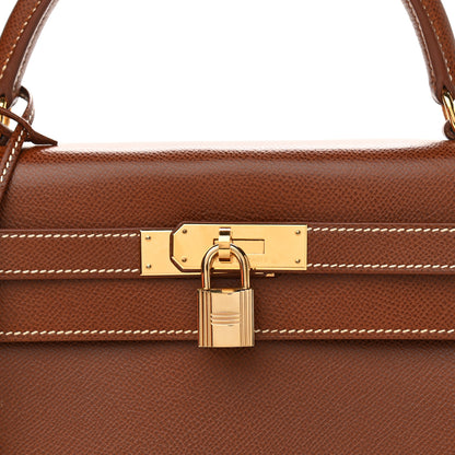 Hermes Courchevel Kelly Sellier 32 Gold 8 of 14