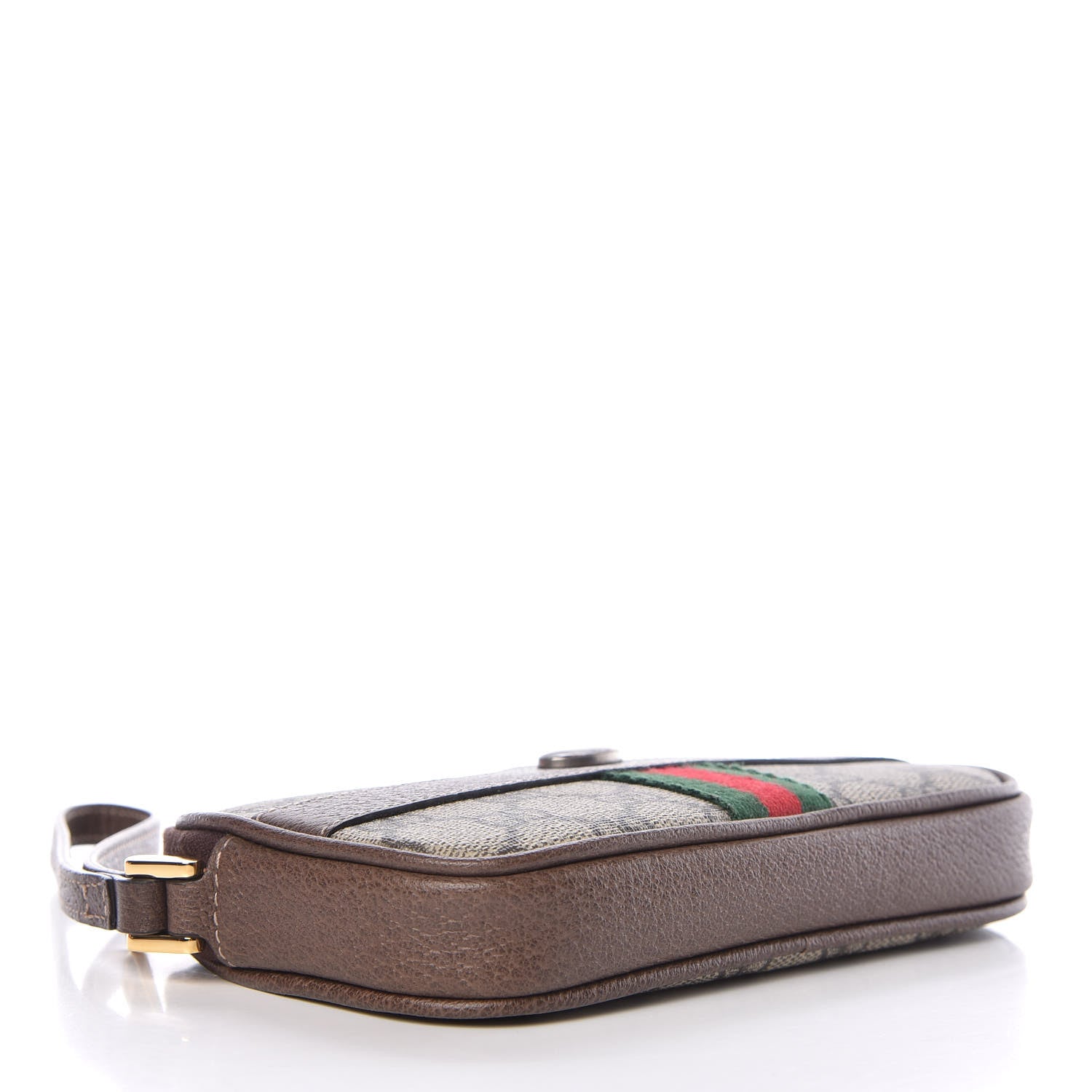 Gucci GG Supreme Monogram Ophidia Phone Case Wristlet Brown 4 of 10