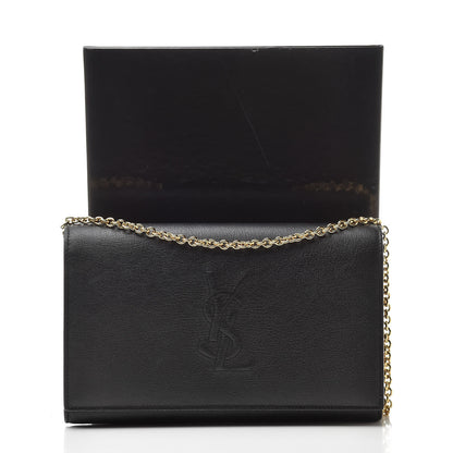 Saint Laurent Calfskin Monogram Belle de Jour Chain Clutch Black 11 of 11